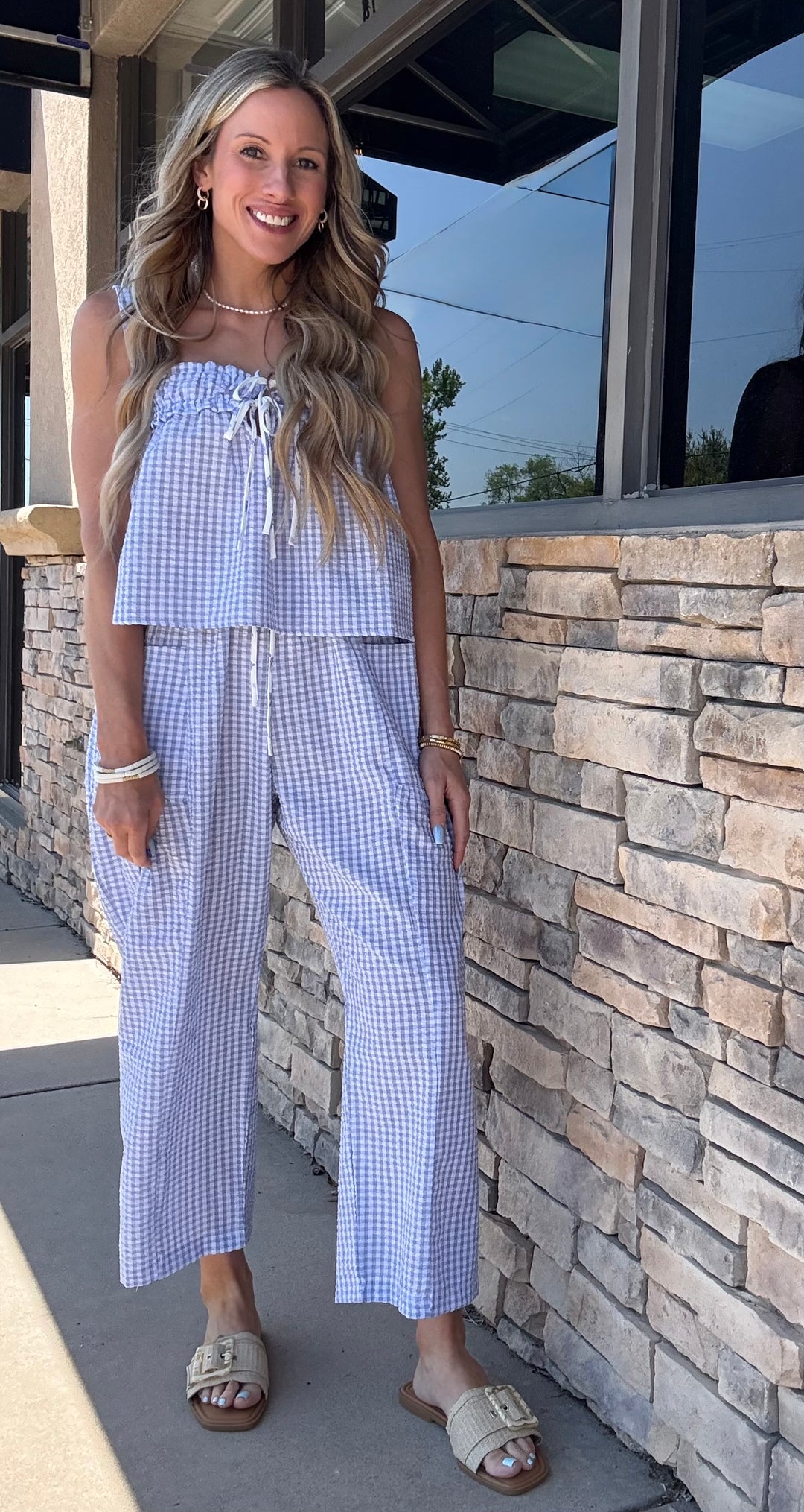 Sunday Picnic Gingham Two Piece Set