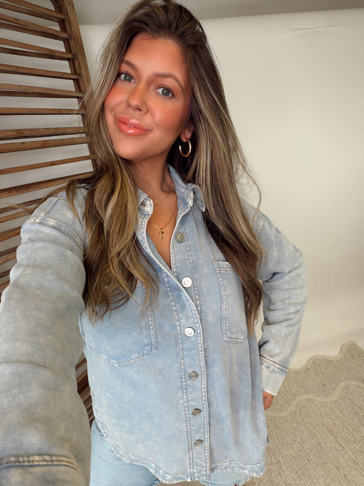 Daily Mode Button Down Shacket