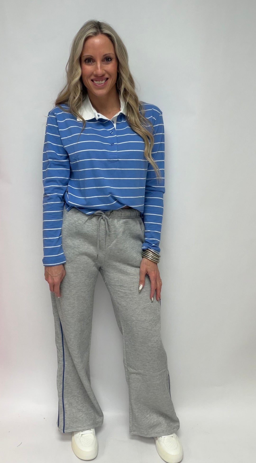 Long Shot Stripe Cotton Polo Shirt