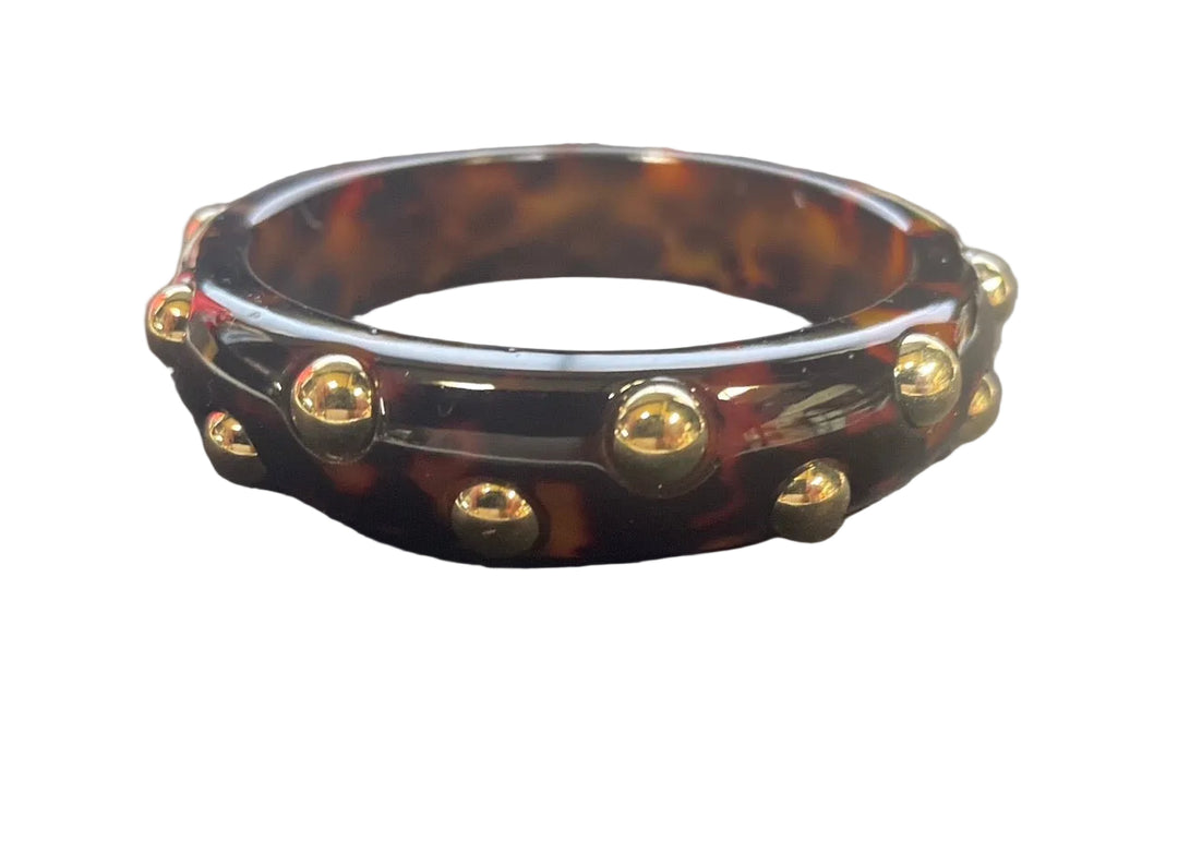 Avery Studded Bangle - Tortoise