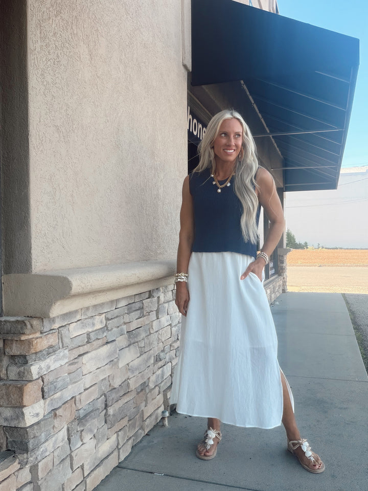 Layered Ease Midi Dress