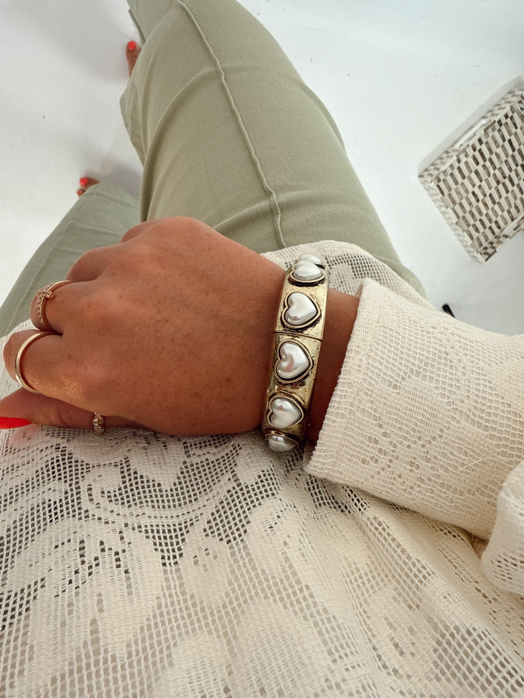 Forever Yours Heart Bracelet
- Pearl