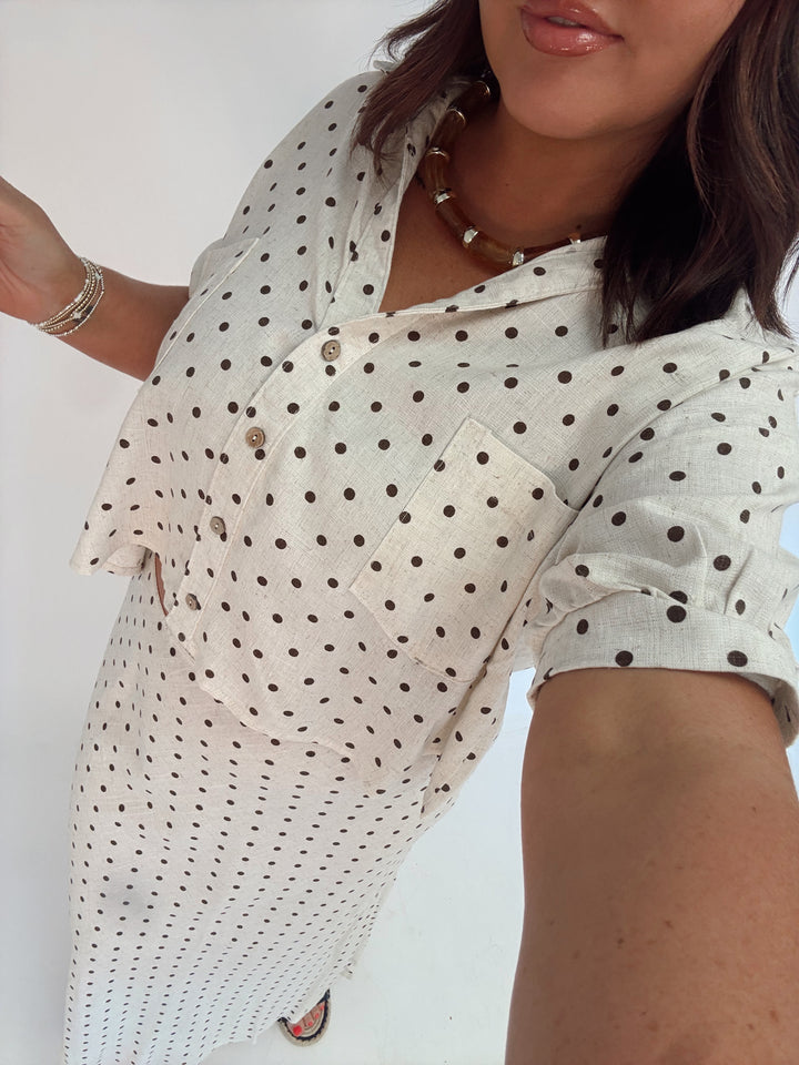 Paris Picnic Polka Dot Top