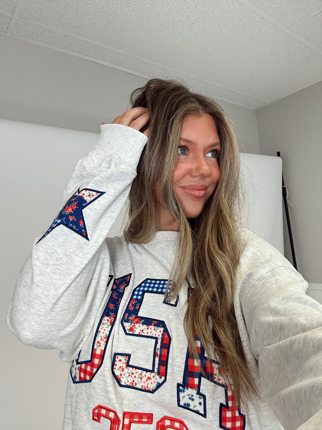 The Patchwork Patriot Pullover