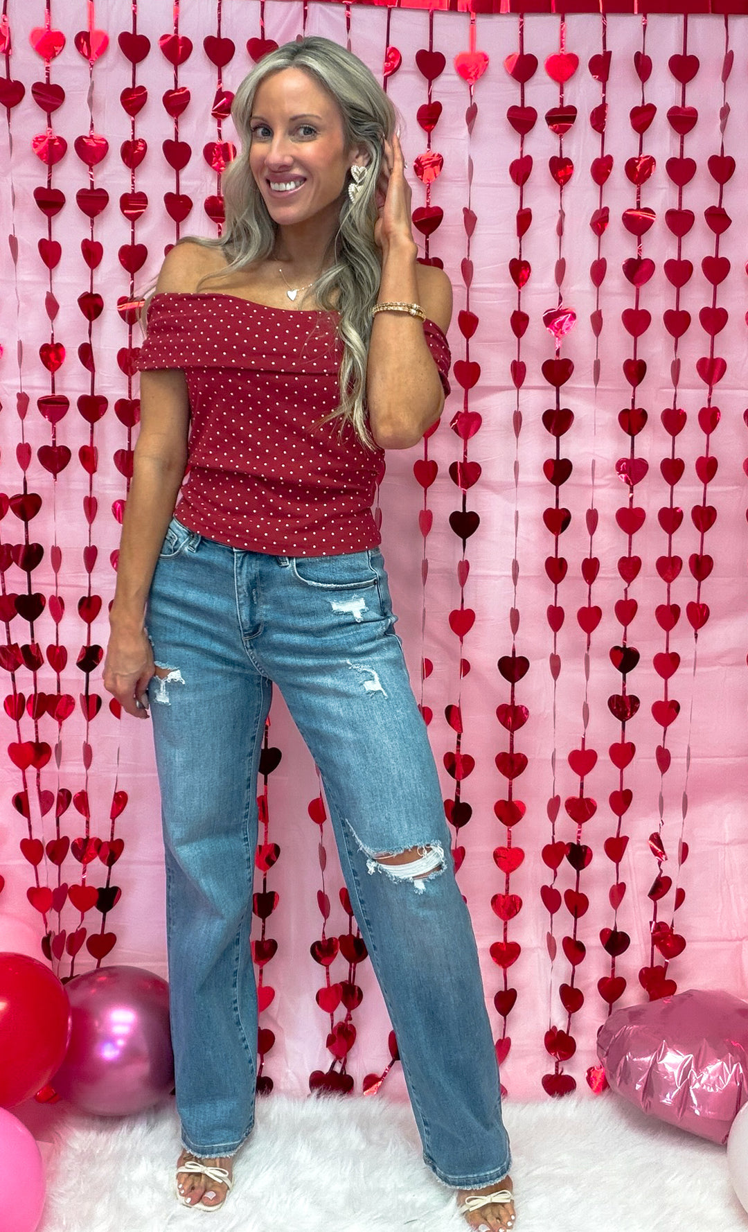 Cherry Crush Polka Dot Top