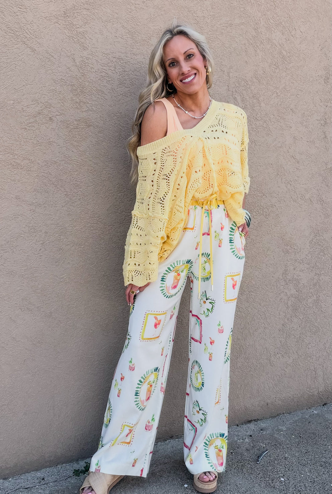 Happy Hour Printed Pants