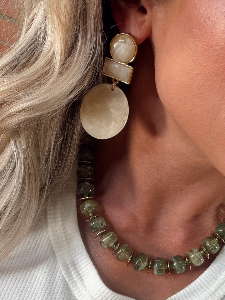 Marbled Muse Earrings - Water Resistant