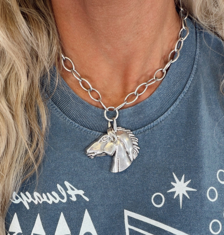 Silver Stallion Necklace