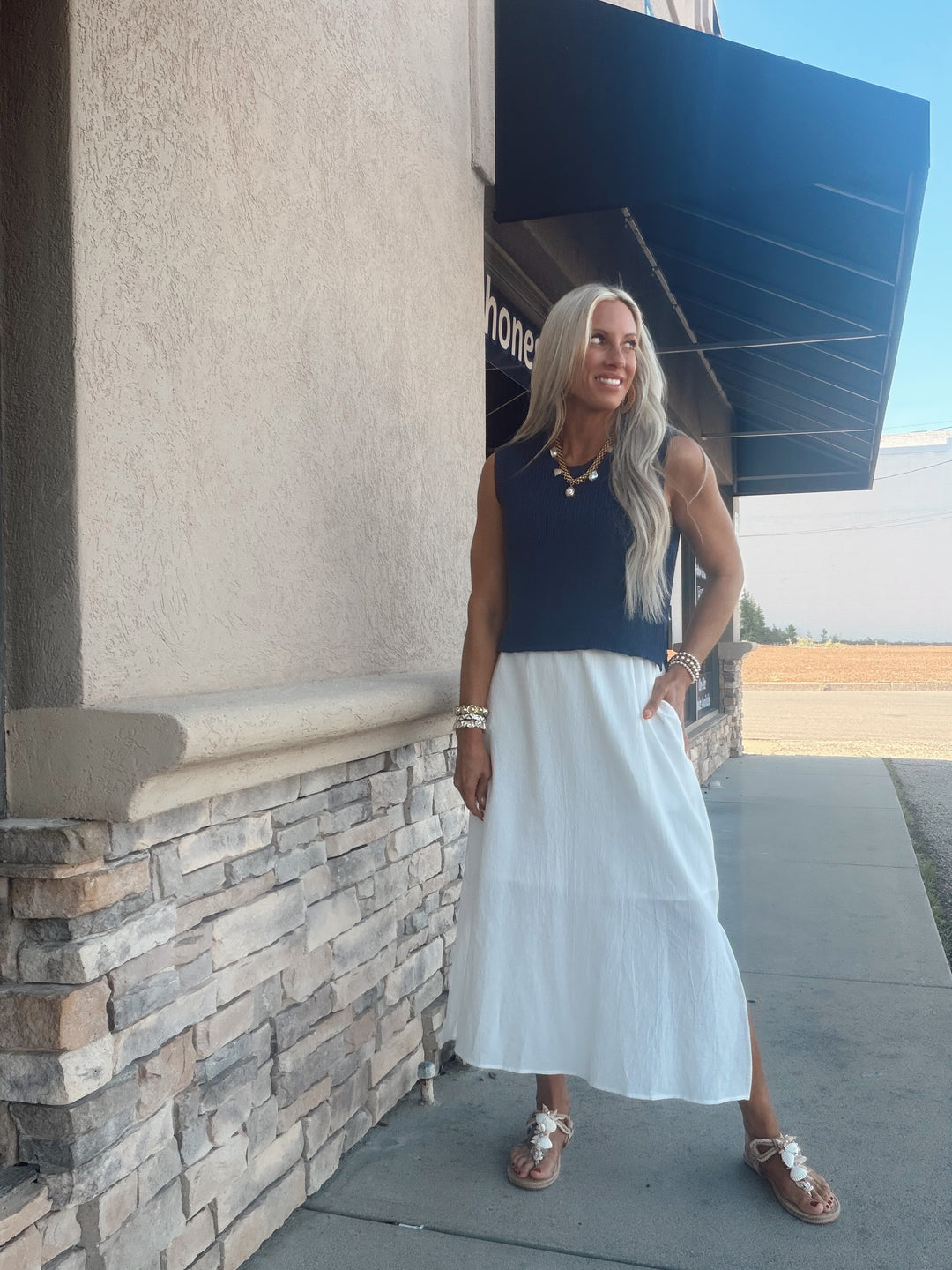 Layered Ease Midi Dress