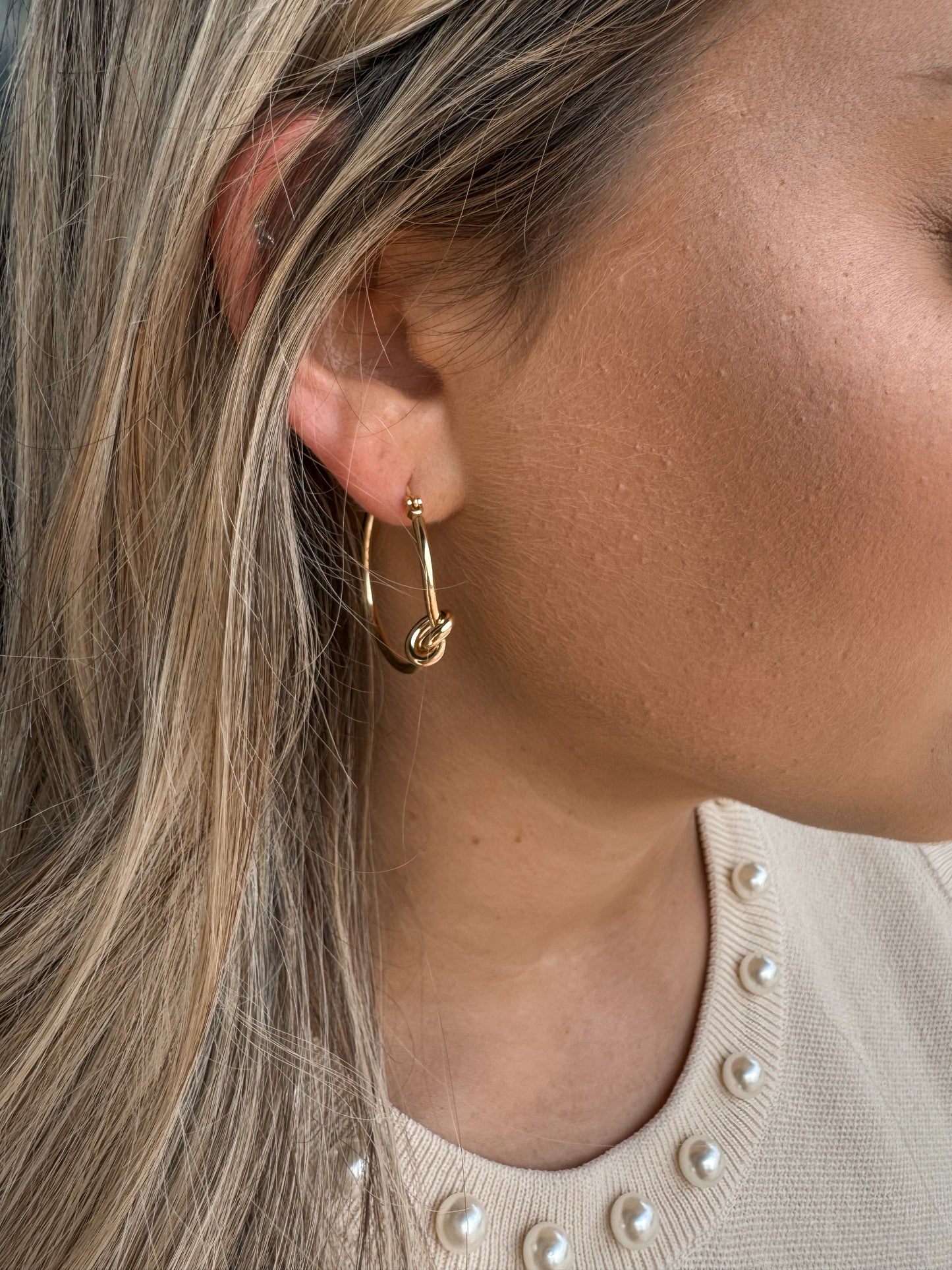 Knot Interested Gold Hoops