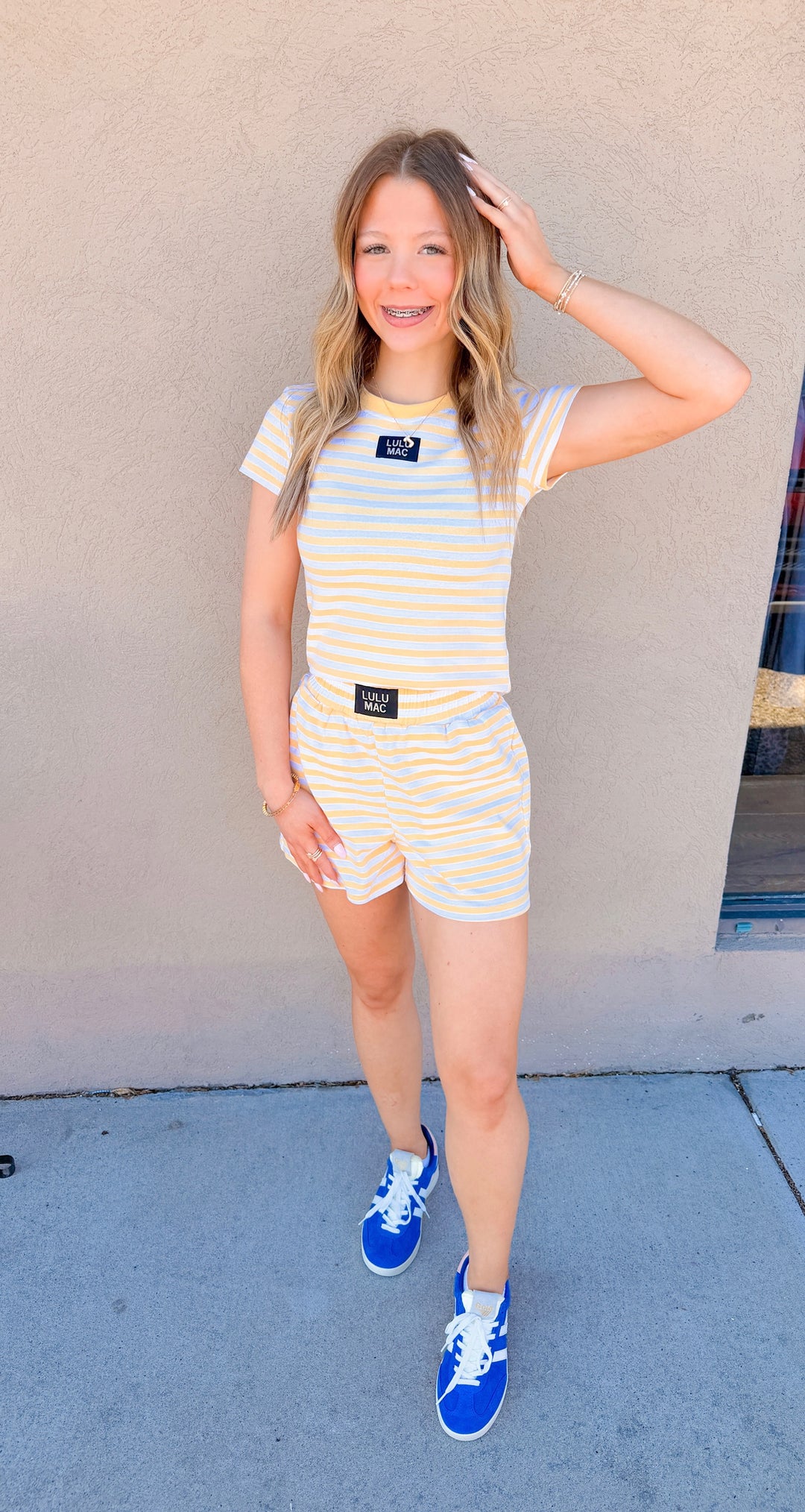 Lazy Love Stripe Lounge Shorts