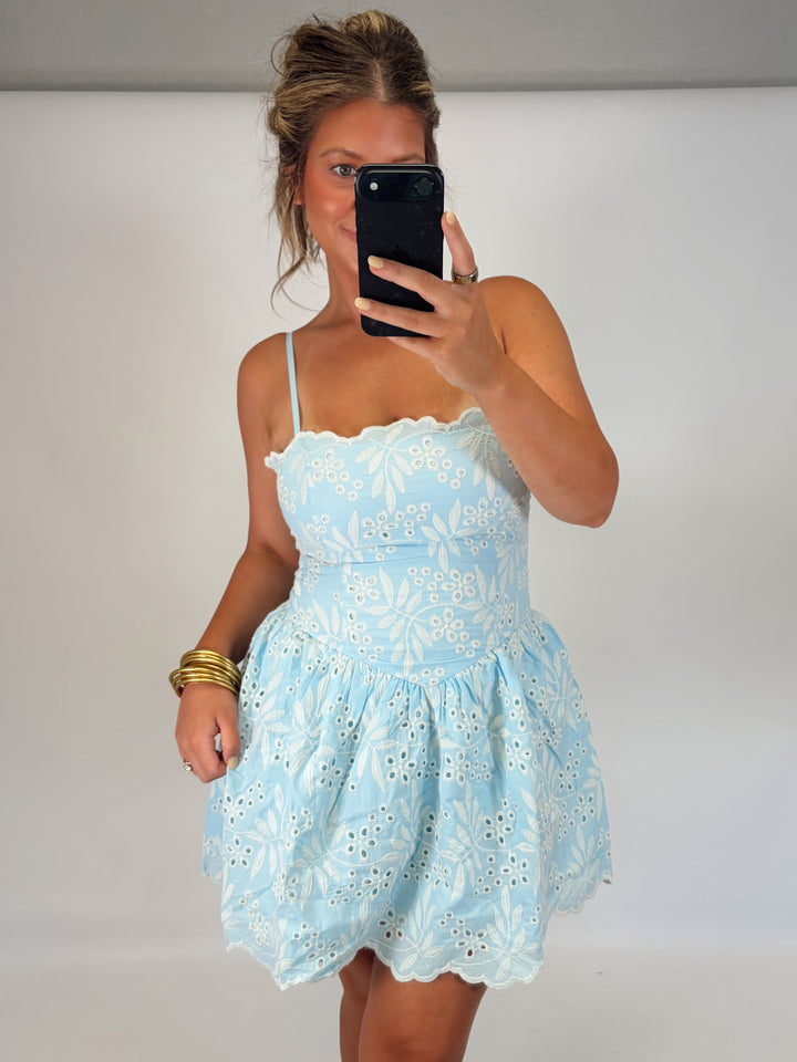 Bluebell Lace Mini Dress