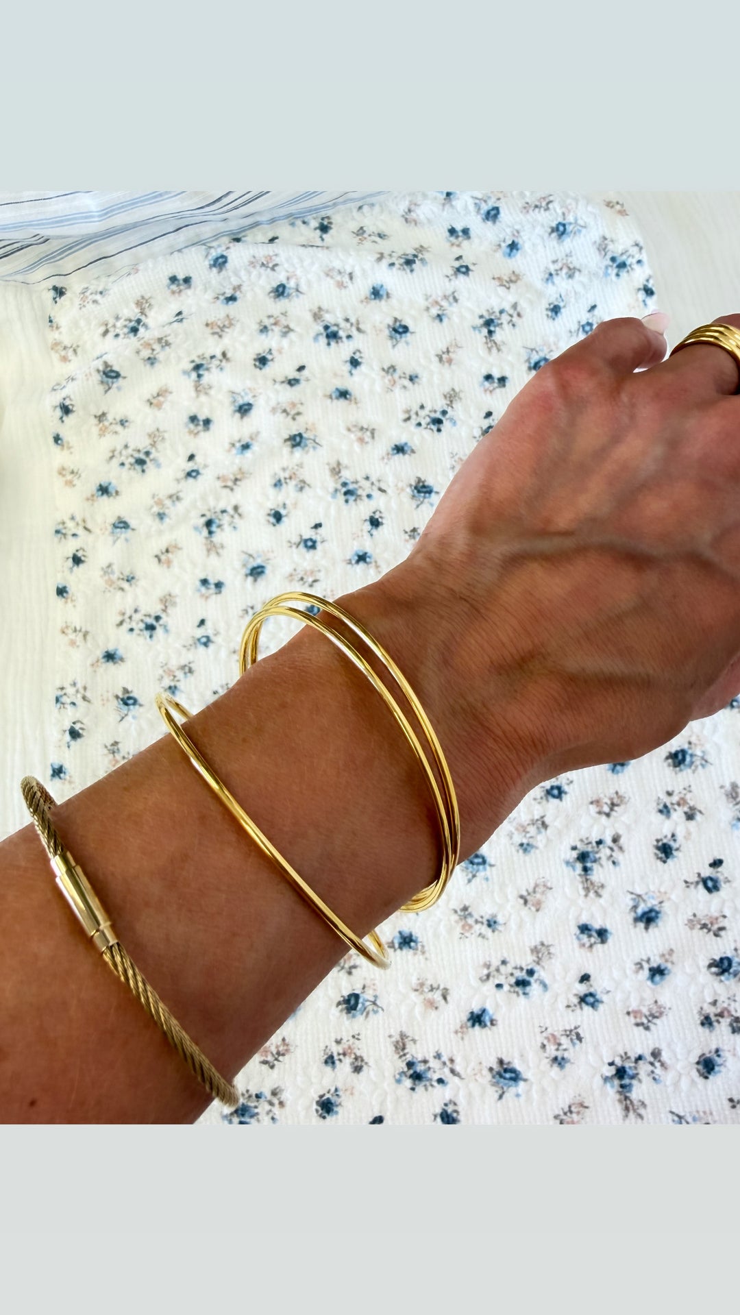 The Added Edge Bangle Set
