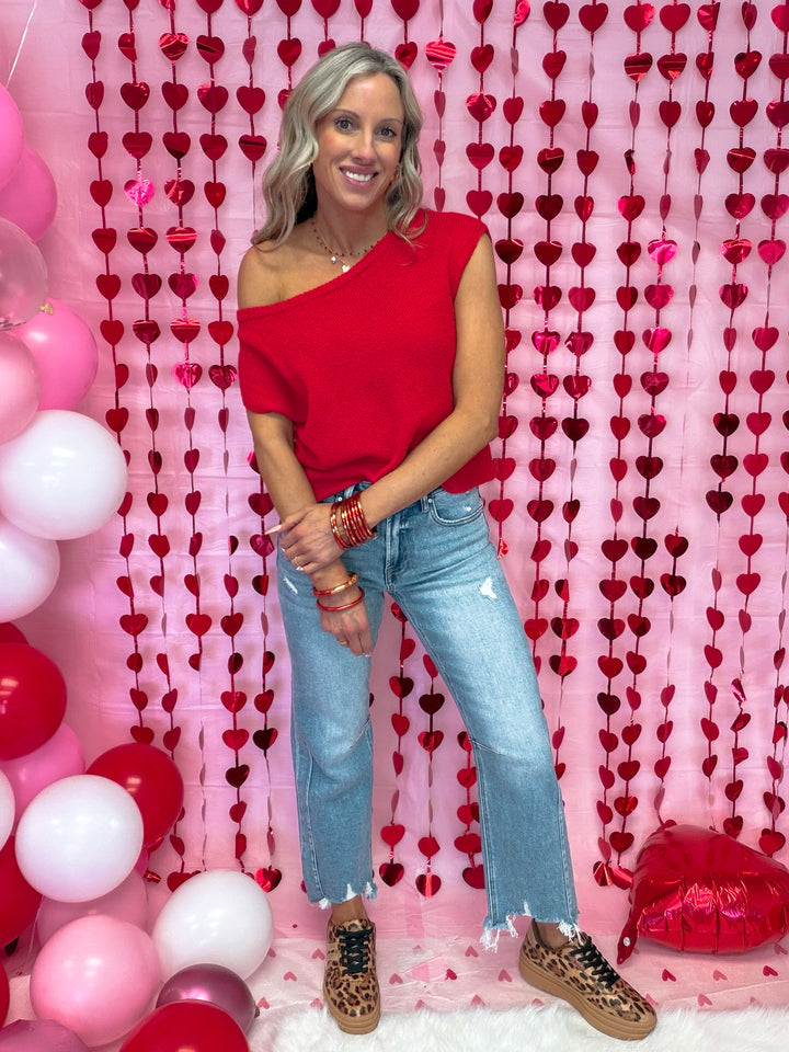 Scarlet Simple Knit Top