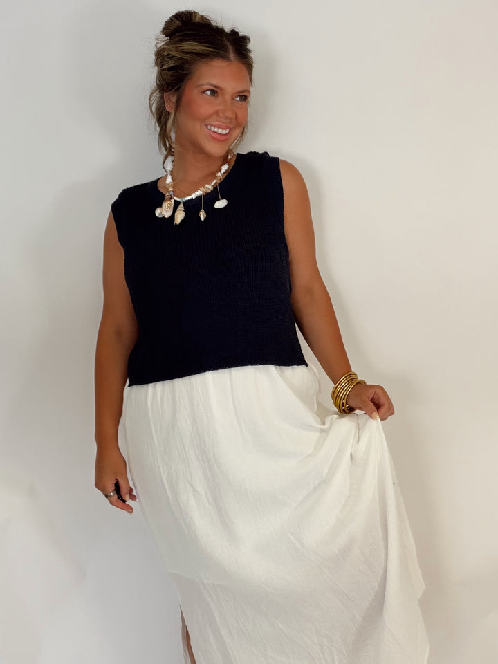 Layered Ease Midi Dress