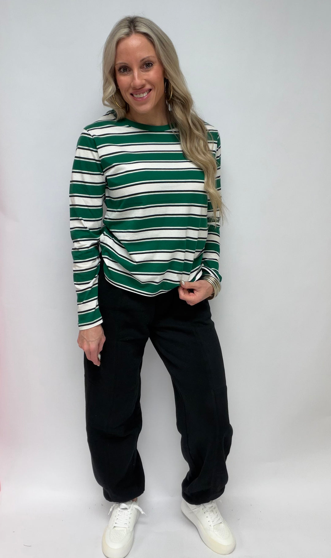 SBS Long Sleeve Multi Stripe Knit Top