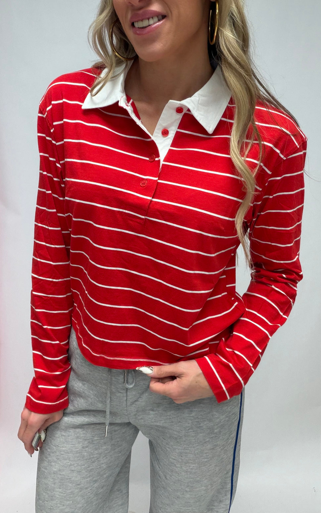 Long Shot Stripe Cotton Polo Shirt