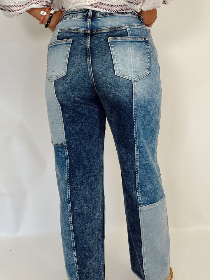 Mixed Signals Patchwork Pants