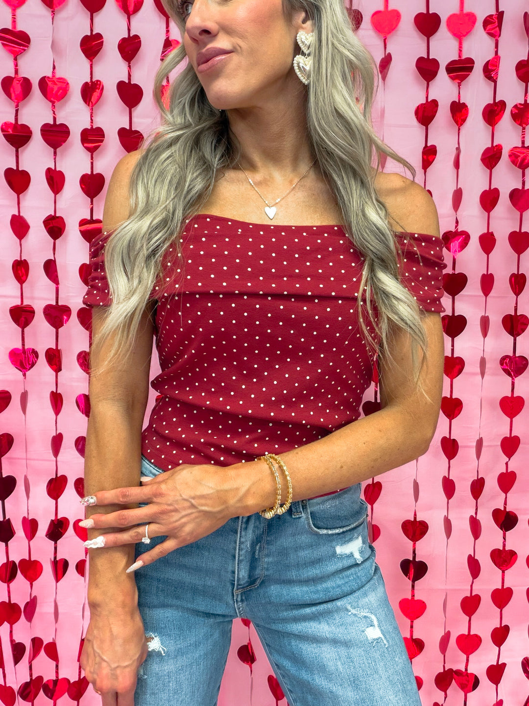 Cherry Crush Polka Dot Top