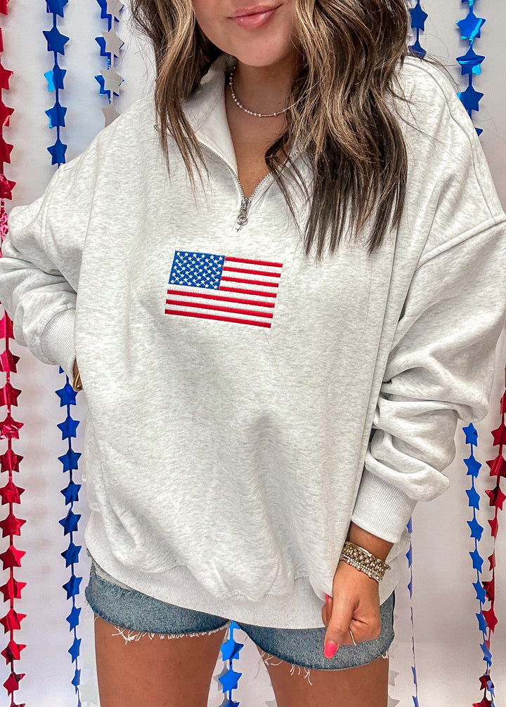 American Flag Quarter Zip