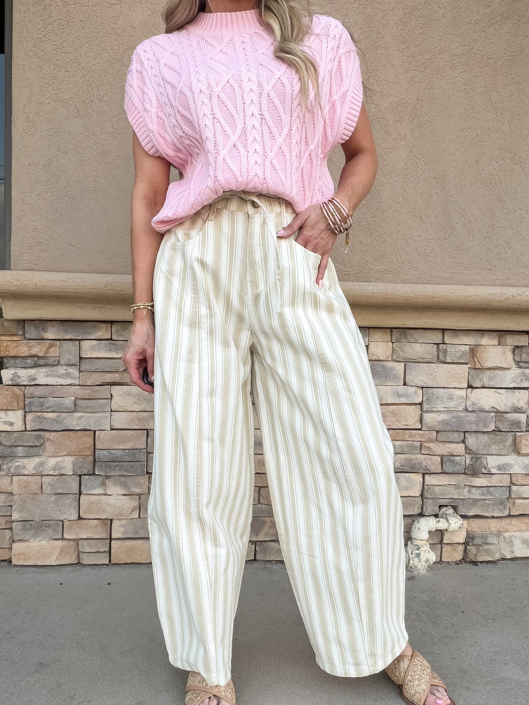 Bluebell Stripe Barrel Denim