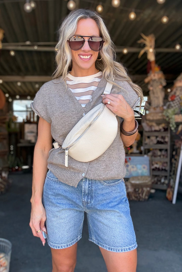 Nicoletta Leather Bum Bag