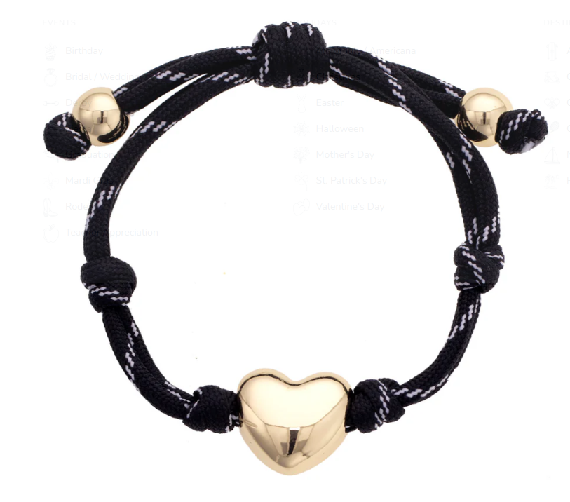 Blaine Puffy Heart Paracord Bracelet