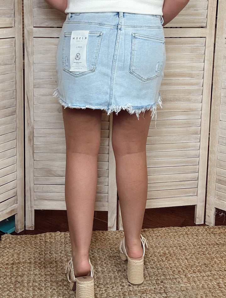 The Sunset Acid Wash Skort