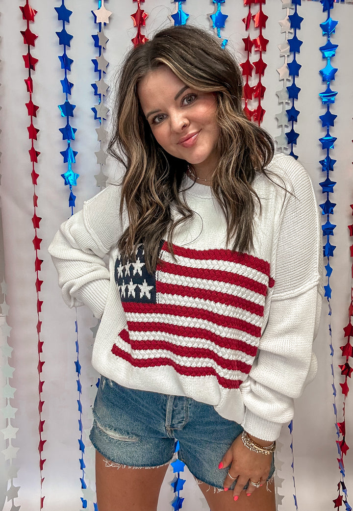 American Flag Sweater