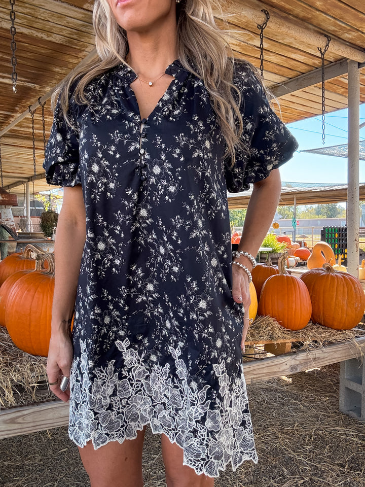 Vino Sips Printed Dress