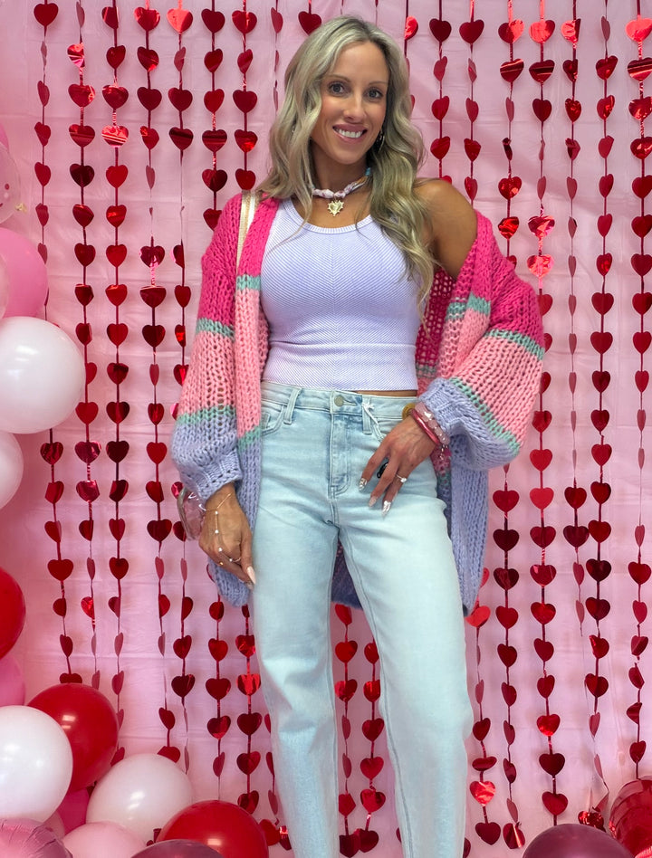 Own It Color Block Cardigan