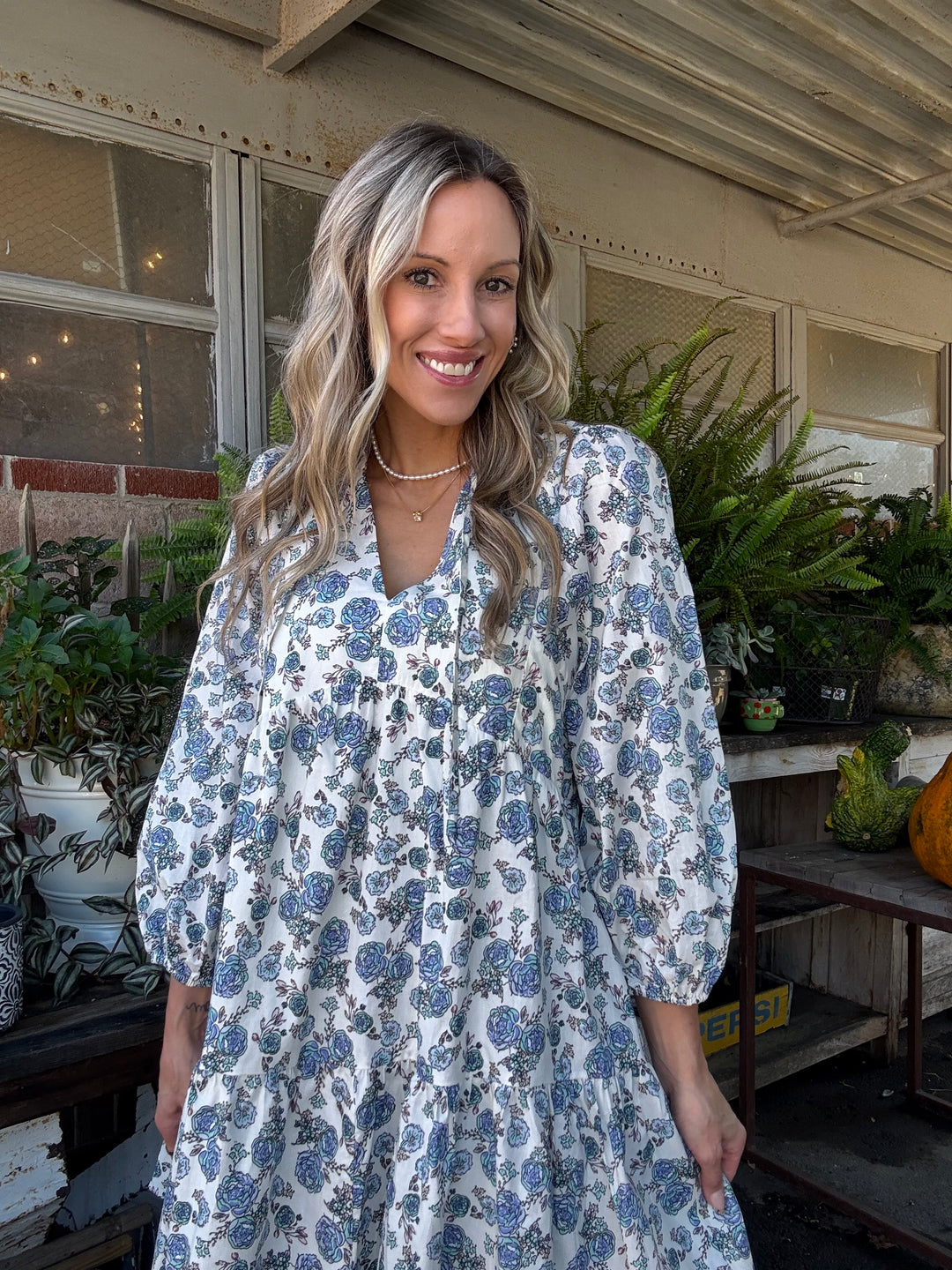 Petals and Pinot Floral Mini Dress