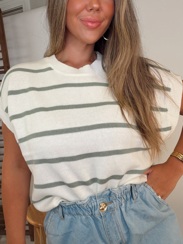 Weekend Stripe Sweater Vest