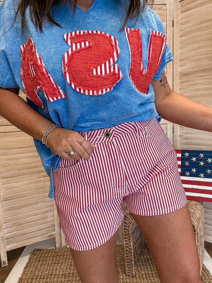 Thin Lines Striped Shorts