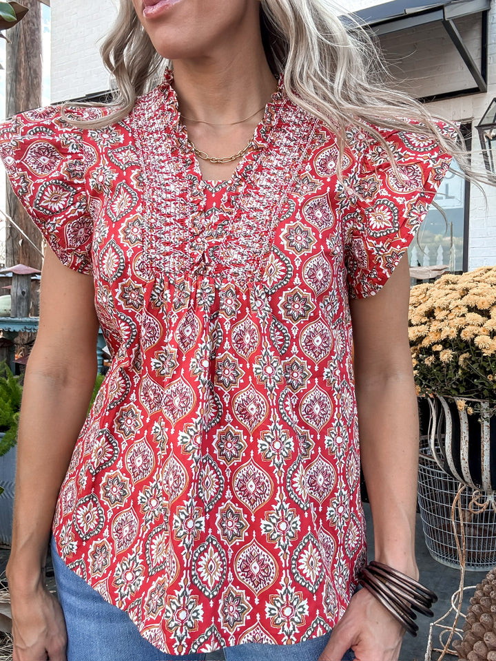 Arizona Bound Printed Top