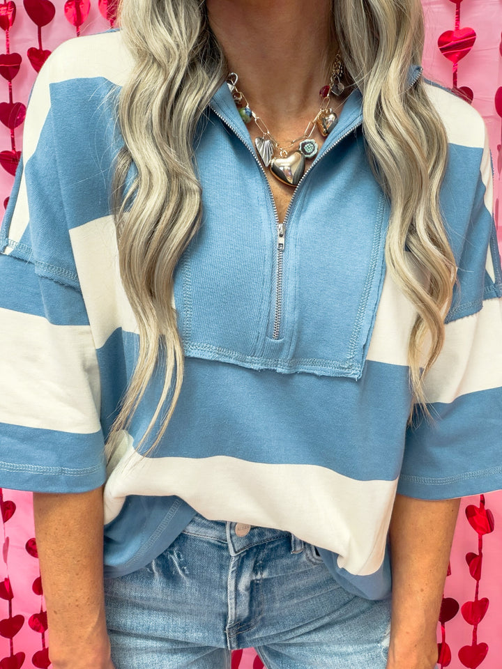 Forward Flow Striped Sweatshirt