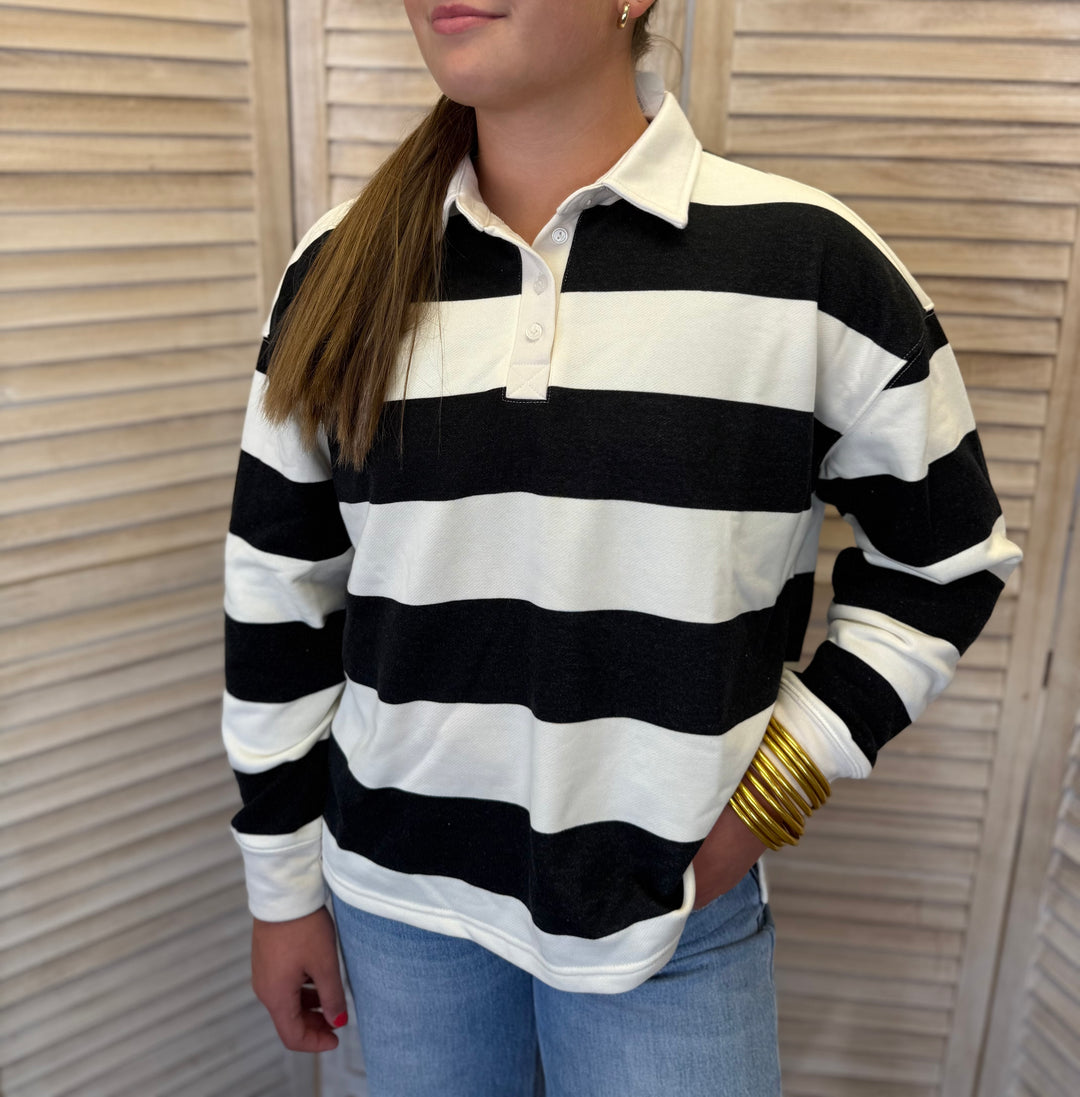 Miles Ahead Collared Pullover