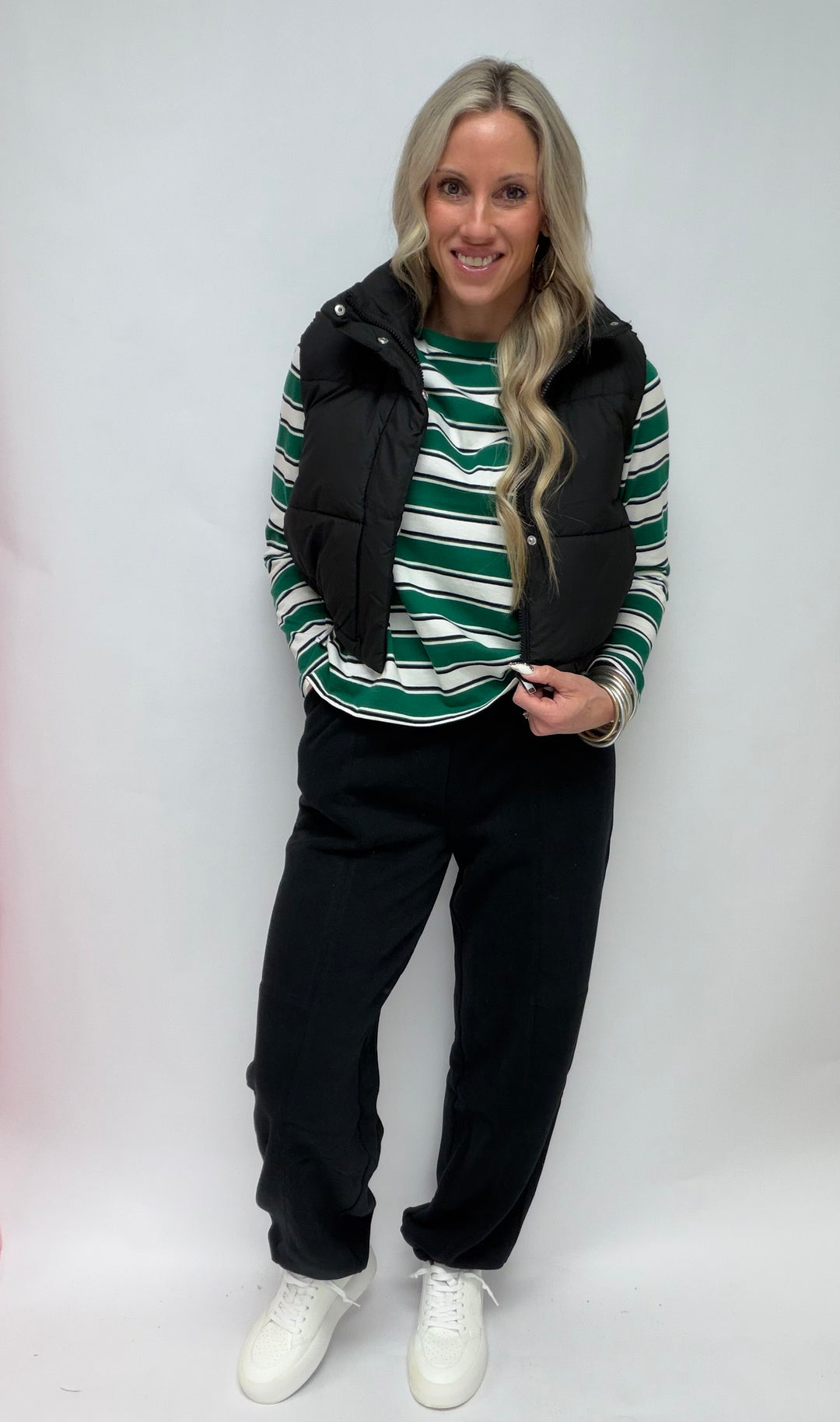 SBS Long Sleeve Multi Stripe Knit Top