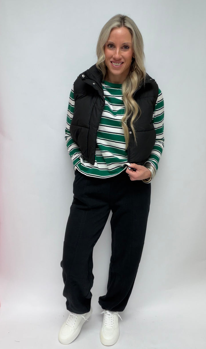 SBS Long Sleeve Multi Stripe Knit Top
