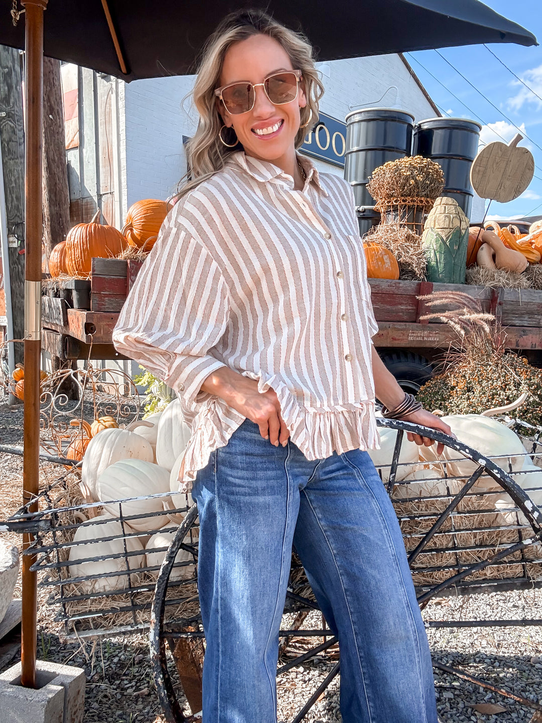 Fall Life Striped Top