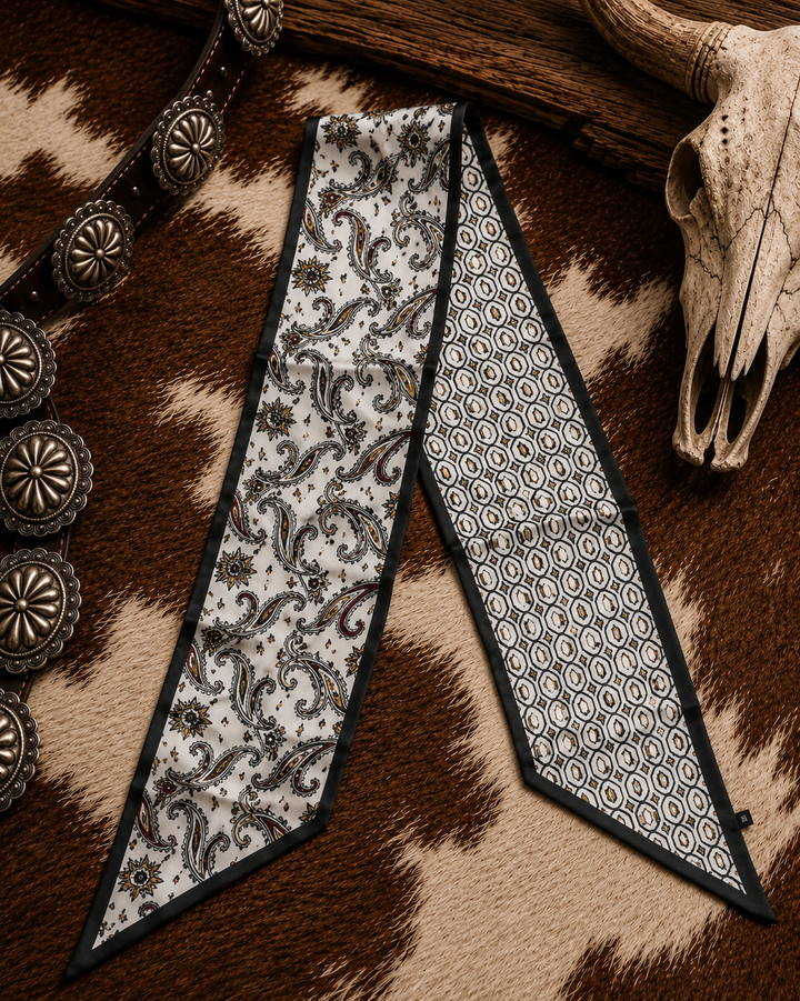 The Finishing Touch Twilly - Slate & Paisley