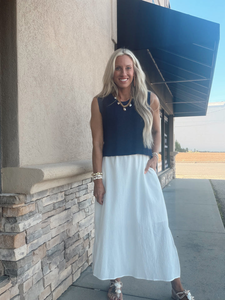 Layered Ease Midi Dress