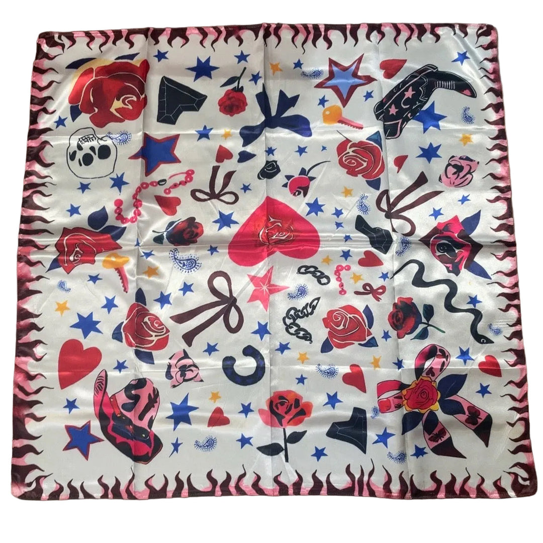 Wear-It-Your-Way Silk Scarf - Wild Rose Rodeo