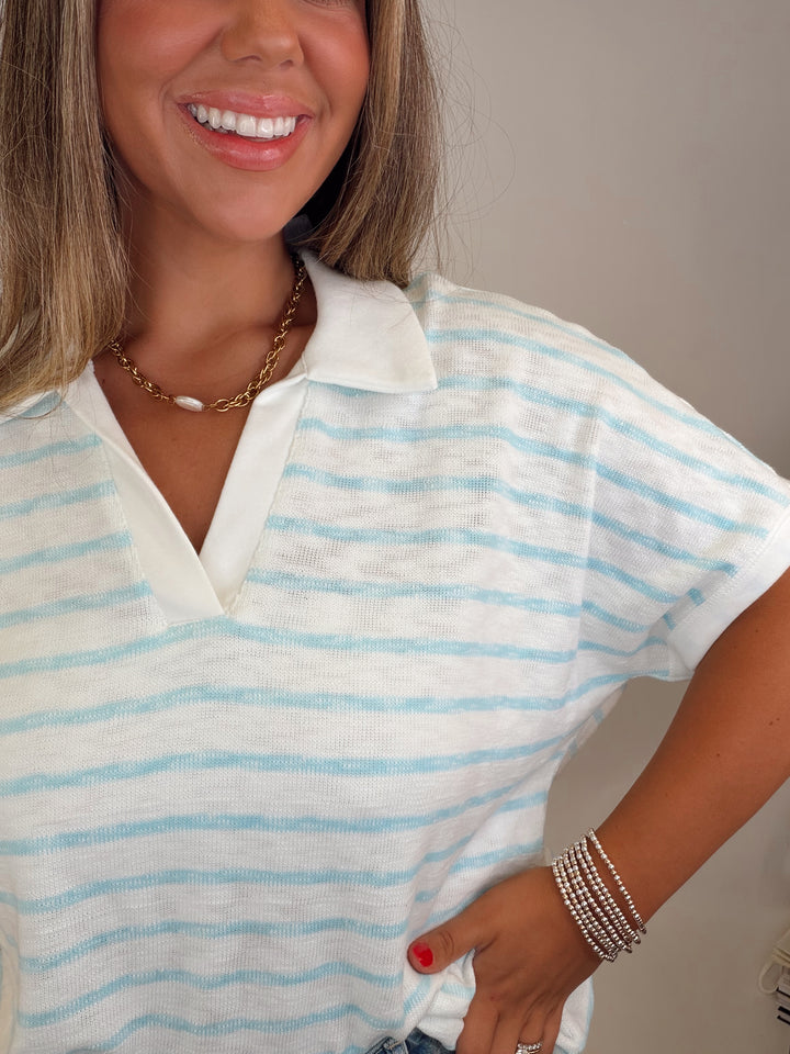 Coastal Breeze Polo Top