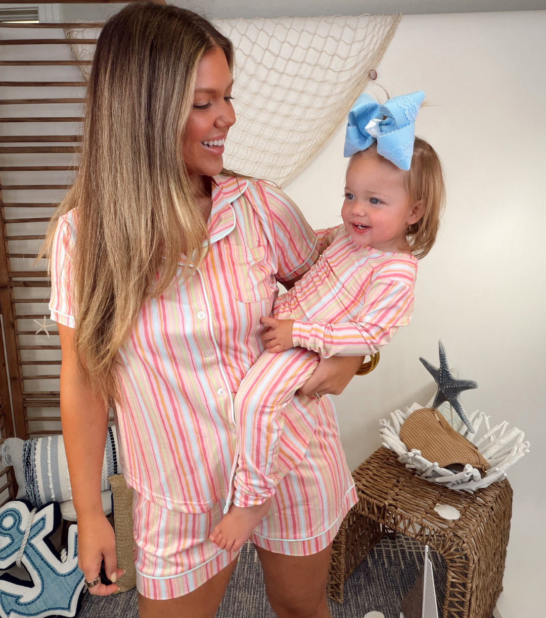 Dreamy Stripe Pajama Short Set