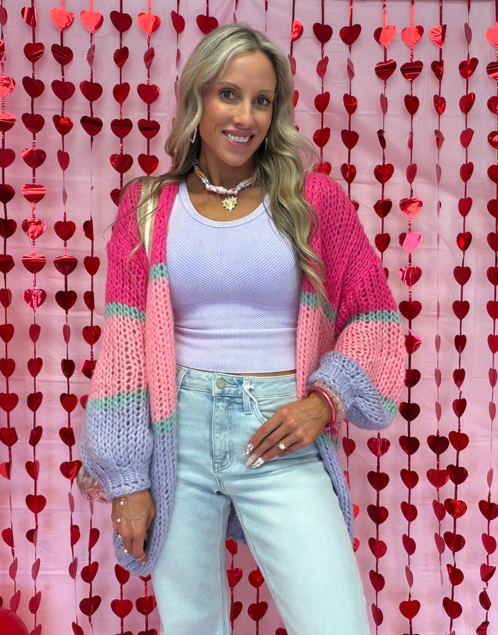 Own It Color Block Cardigan