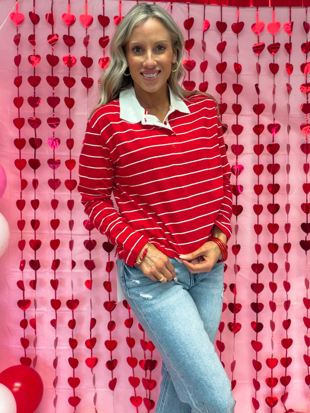 Long Shot Stripe Cotton Polo Shirt