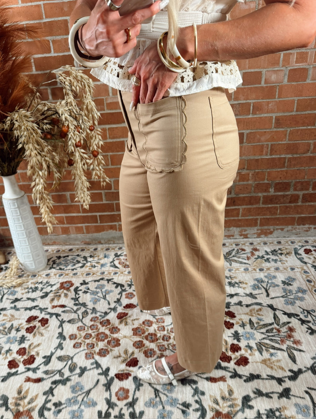 Sugar & Sass Straight-leg Pants