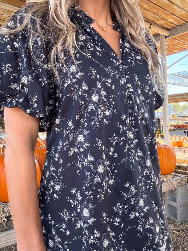 Vino Sips Printed Dress