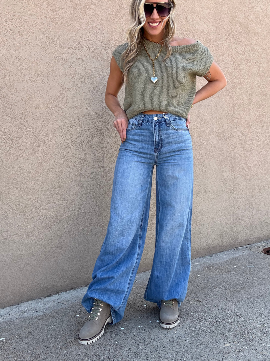 Fall Sunsets Drop Shoulder Sweater